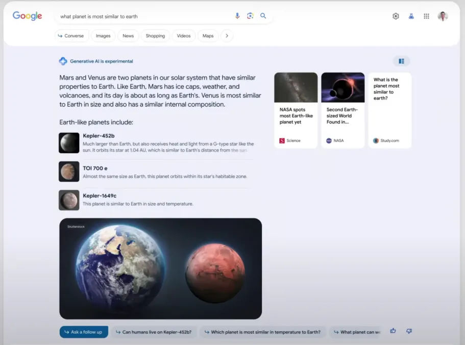 AI Snapshots in der Google Search Experience