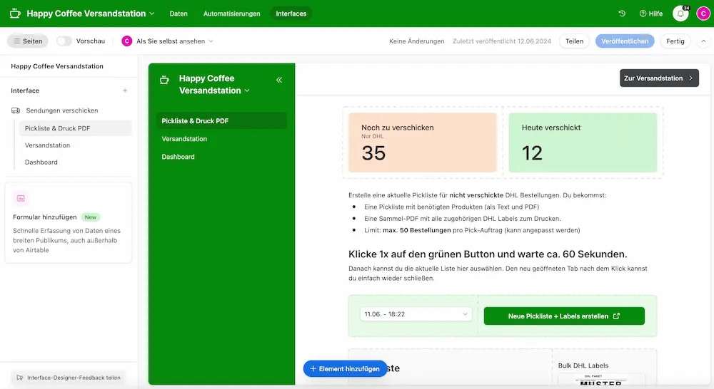 Mit Airtable Interfaces schöne Formulare und interne Apps erstellen